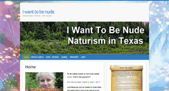 Desktop Screenshot of iwanttobenude.com